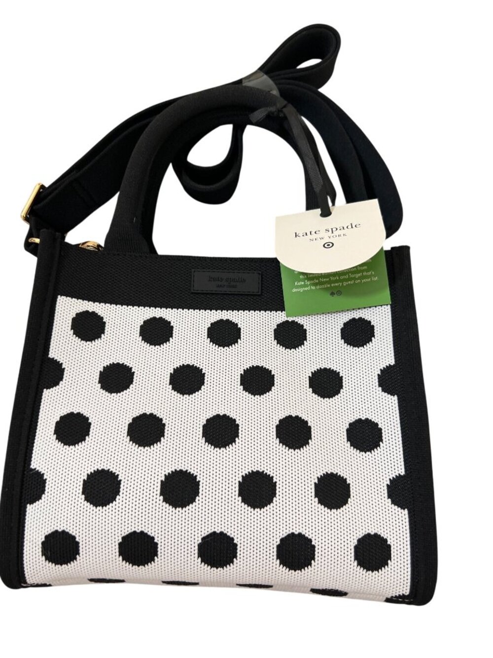 NWT Kate Spade x Target Polka Dot Knit Crossbody Bag – Limited Edition - Picture 1 of 4